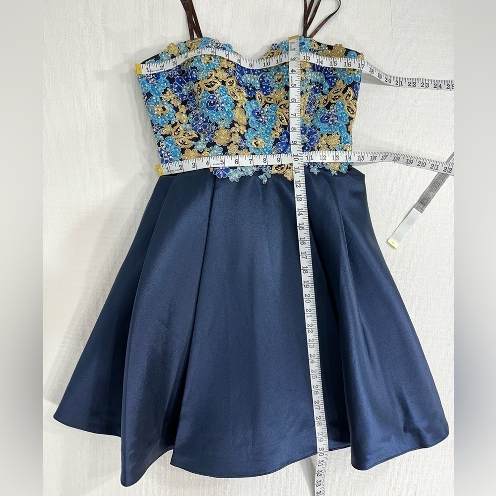 Camille La Vie embellished strapless bodice a line formal mini dress size 12 - Picture 6 of 10